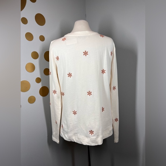 NWT Loft Rose Gold Snowflake Sweatshirt - Picture 5 of 9